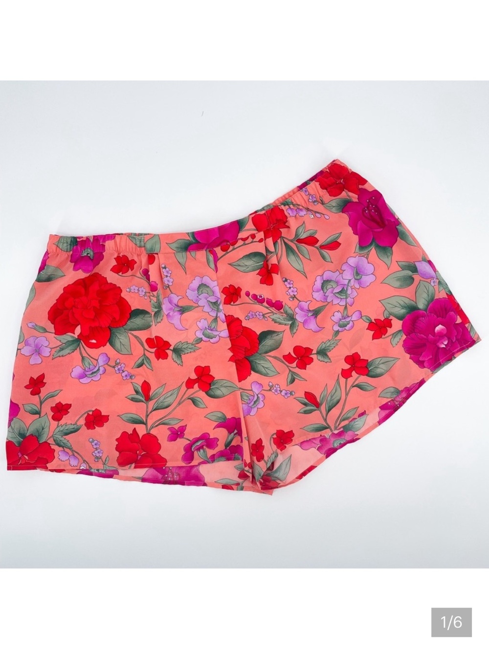 Victoria's Secret Gold Label Floral Pajama Sleep Lounge Shorts Pink Large